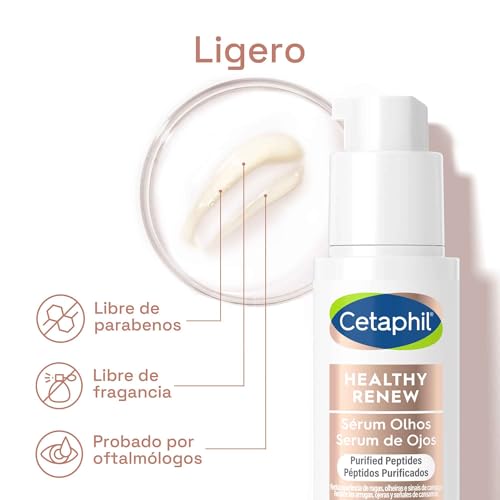 CETAPHIL HEALTHY RENEW Serum de Ojos 15g Ayuda a Disminuir Signos de la Edad y Fatiga Hidrata por 24 hr y Respeta la Barrera Cutanea Suaviza la Piel Sensible Recomendado por Dermatólogos