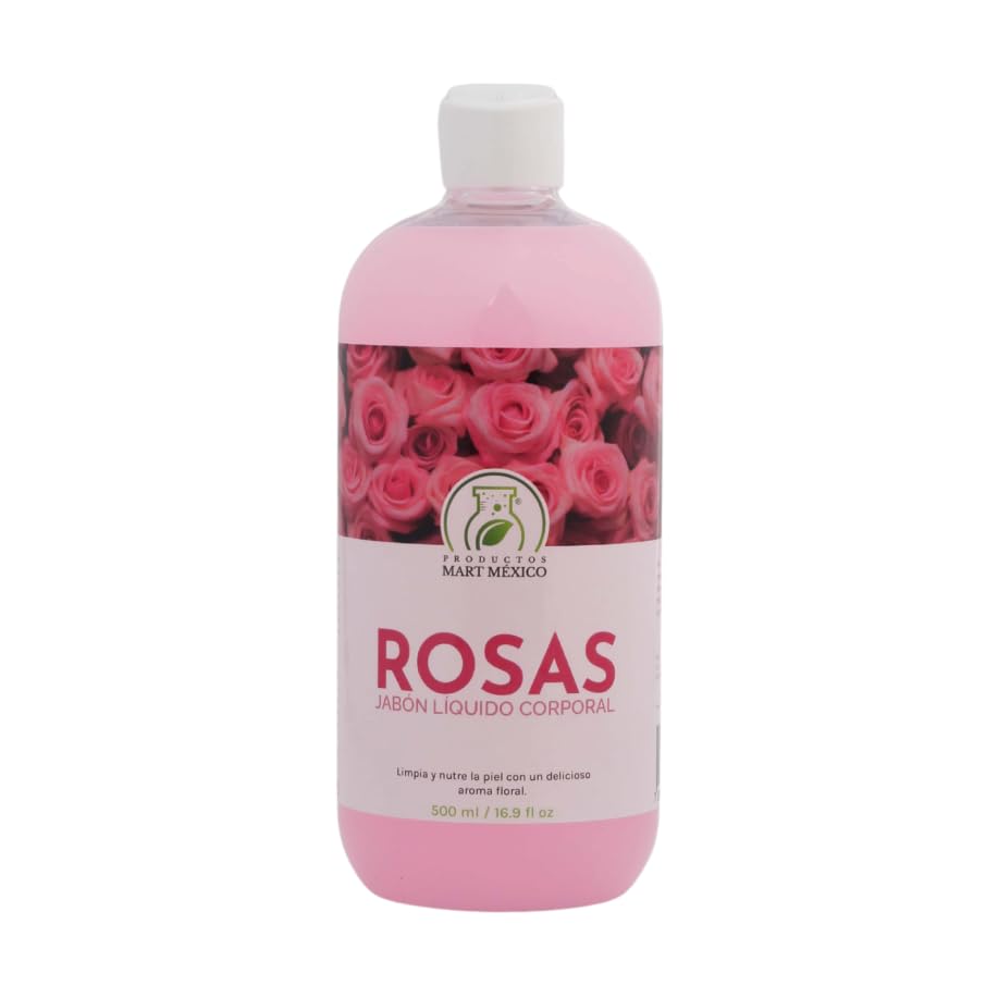 Jabón Líquido De Rosas Corporal Hidratante 500 Ml Productos Mart Mexico