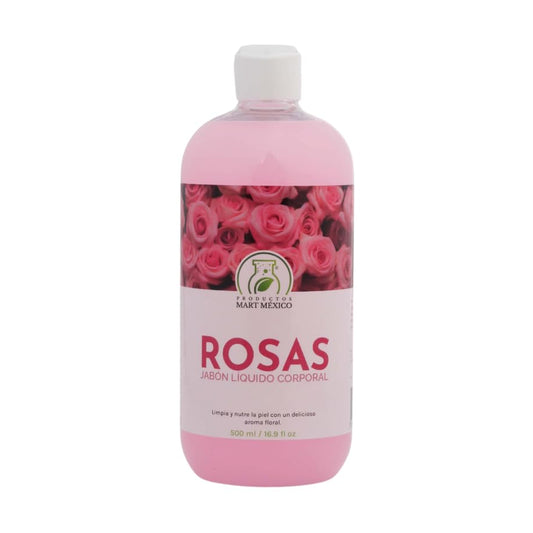 Jabón Líquido De Rosas Corporal Hidratante 500 Ml Productos Mart Mexico