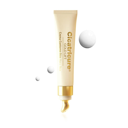CICATRICURE - GOLD LIFT Contorno Dúo, Ojos y Boca. En 6 semanas reduce arrugas perioculares y código de barras, con péptidos con Oro, Calcio y Silicio, tubo con 15g
