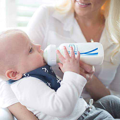 Tetina de Silicona Natural Flow Dr. Brown’s Transparente, de Flujo Lento, para Biberón de Boca Ancha, para Bebé, Pack de 2