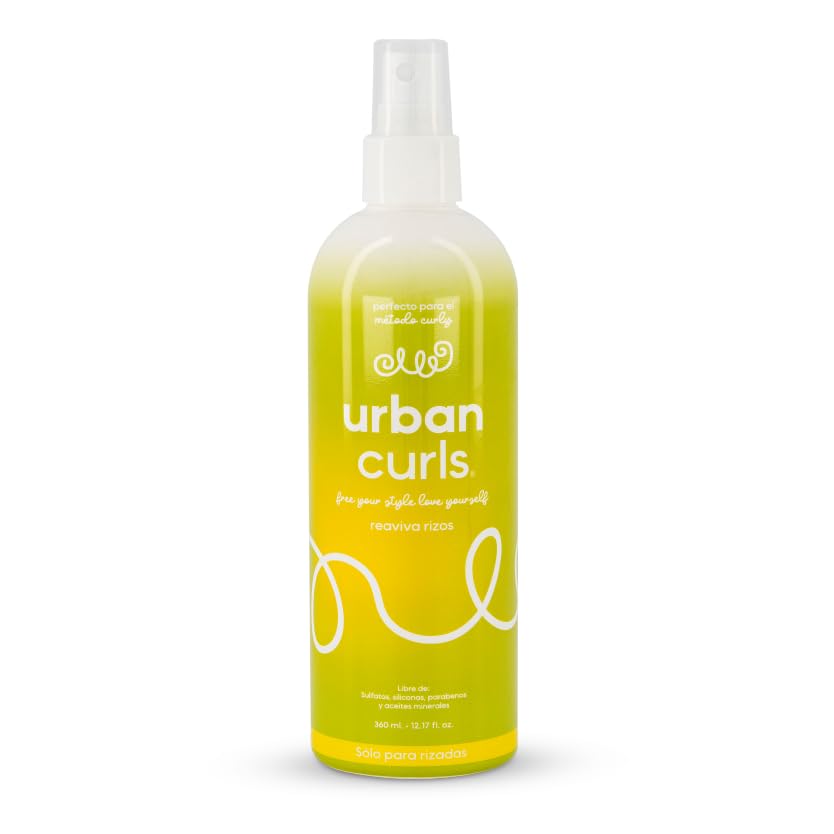 URBAN CURLS Reaviva Rizos 360 ml – Activador para Definir Rizos – Hidratación y Control de Frizz – Sin Sulfatos, Parabenos, Siliconas ni Aceites Minerales – Ingredientes 100% Naturales y Orgánicos