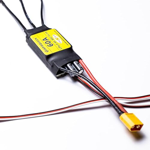 Esc APISQUEEN 60A Eléctrico XT60 Enchufe 4.0mm para Drones RC Sin Escobillas y Propulsor Subacuático