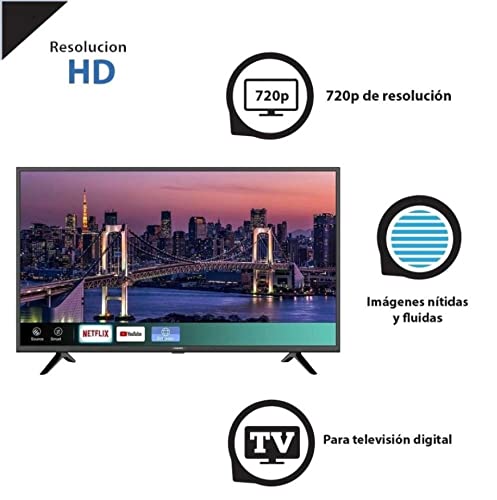 Televisor HD Smart LED Philips 32 Pulgadas Compatible con Netflix y YouTube