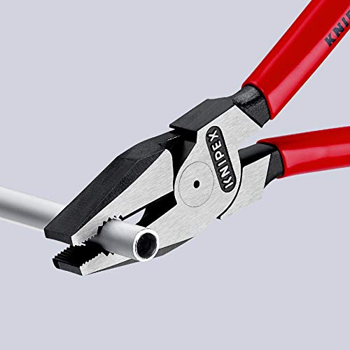 KNIPEX Tools - Alicates combinados de alto apalancamiento (201180), 7.25