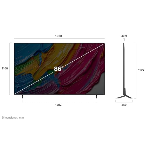 LG Pantalla 86 Pulgadas QNED AI QNED80 4K Smart TV 2025 86QNED80ASA, Dynamic QNED Color, Sistema operativo webOS, Identificación de Voz AI, ALLM/VRR, Filmmaker Mode, AI Magic Remote, Channels