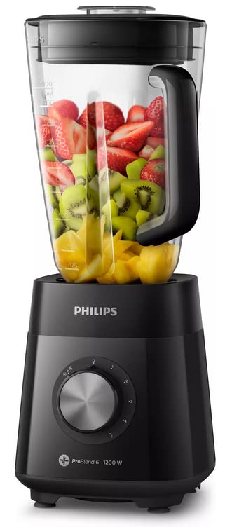 Licuadora Philips Potente 1200 Watts Vaso Tritán 3L 5 Velocidades+Pulso