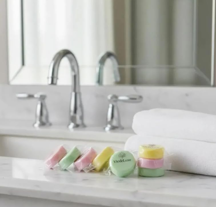 Jabones Hoteleros Artesanales Viedeluxe 50 Piezas 11 g | Mini Jabón Individual para Hotel, Airbnb, Spa y Amenidades de Higiene Personal