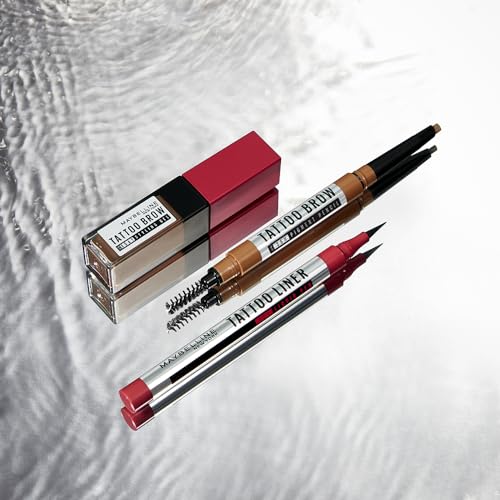 Maybelline Estilizador de cejas en gel de facil aplicación, Tattoo 3D tono Warm, 21g