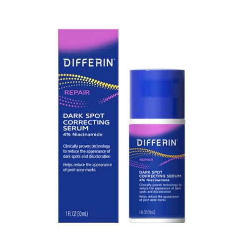 Dark Spot Correcting Face Serum by the makers of Differin Gel, Dark Spot Correcting Serum, Gentle Skin Care for Acne Prone Sensitive Skin, 1 oz