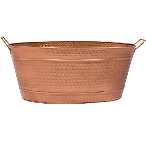 ACHLA Designs tina ovalada martillada chapada en cobre