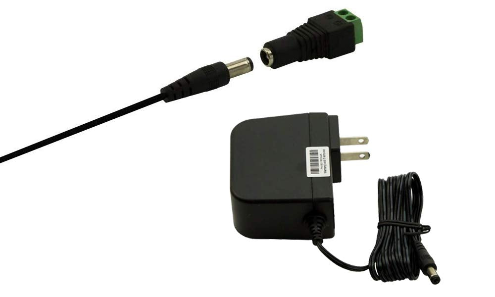 Adaptador de corriente de 12 V 2 A, CA a CC, certificación UL, transformador de enchufe de pared para sistema de cámara de seguridad, tira de cinta LED flexible, cable de 3 pies