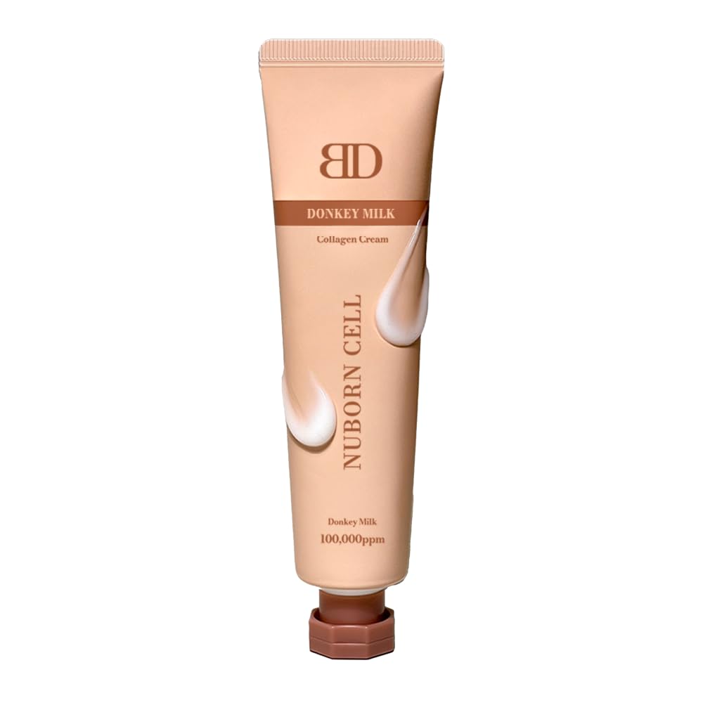 DUBU NUBORN CELL Donkey Milk Collagen Cream | Hydrating Probiotic Face Moisturizer for Dry Skin | Niacinamide and Centella for Luminous Glass Skin | Made In Korea 65ml