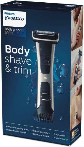 PHILIPS - Norelco Bodygroomer BG7030/49: recortadora corporal y afeitadora respetuosa con la piel, resistente a la ducha
