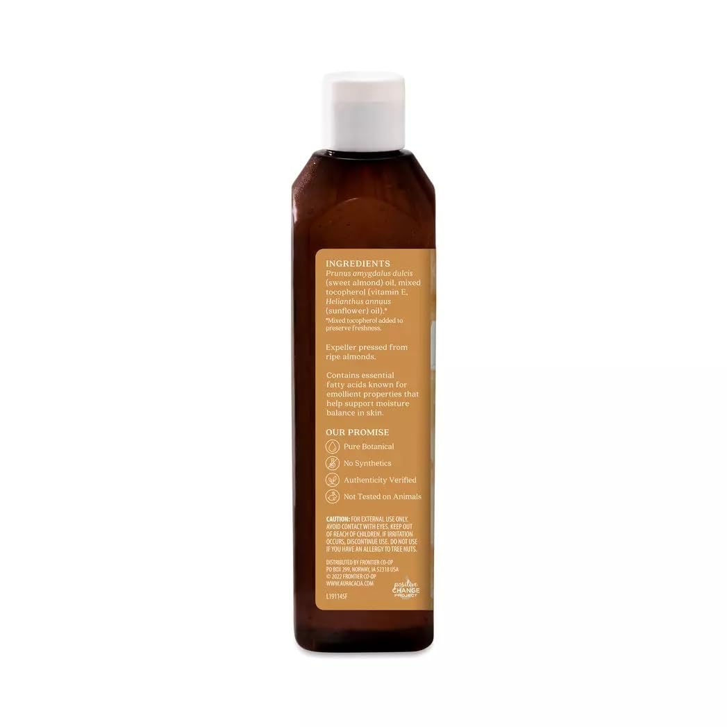 Aura Cacia - Pure Sweet Almond Oil | Non-GMO Project Verified | 16 fl. oz.