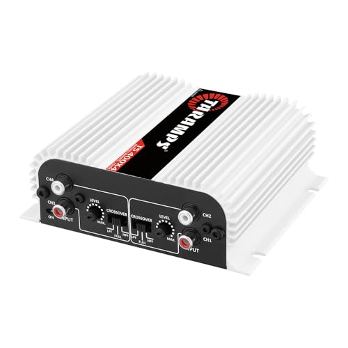 Amplificador de Audio Taramp's TS400X4 Negro Rango Completo 2 Ohmios 4 Canales 400 W Clase D para Auto