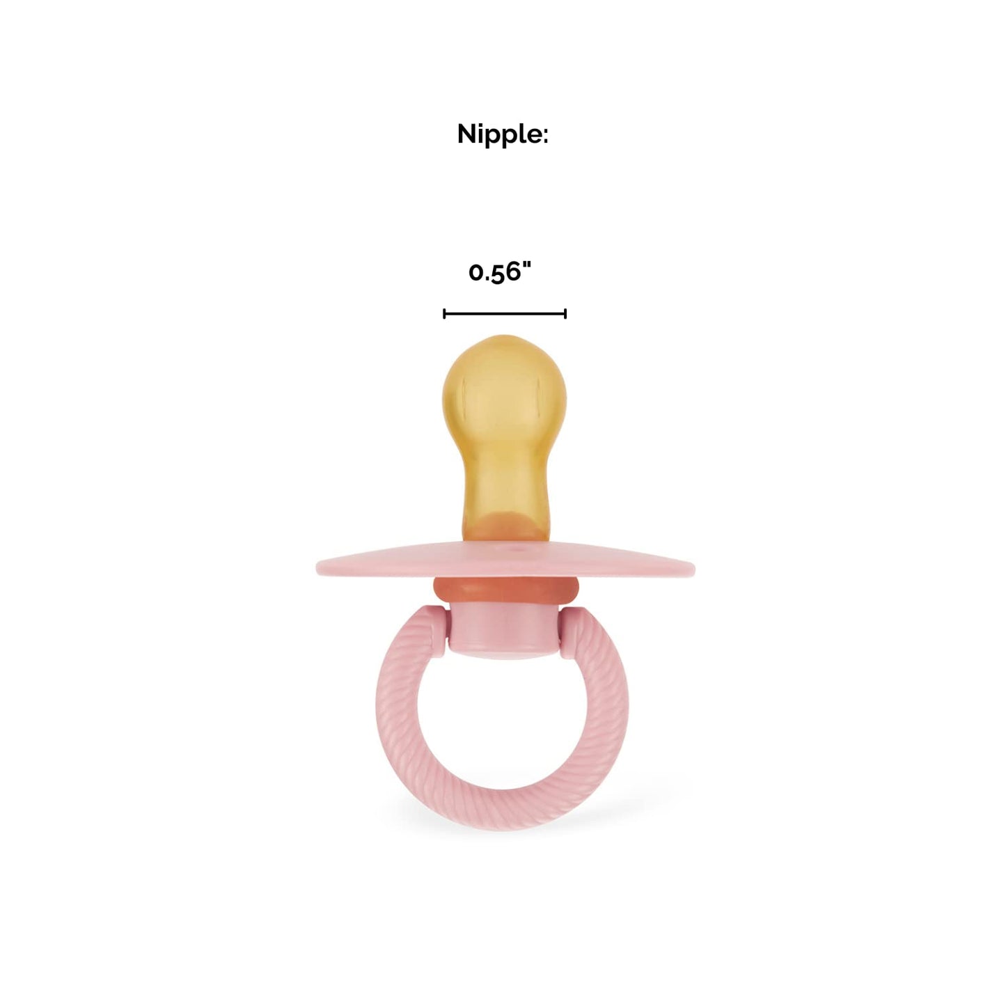 Itzy Ritzy Chupetes de goma natural; para edades de 0 a 6 meses, flor y palisandro
