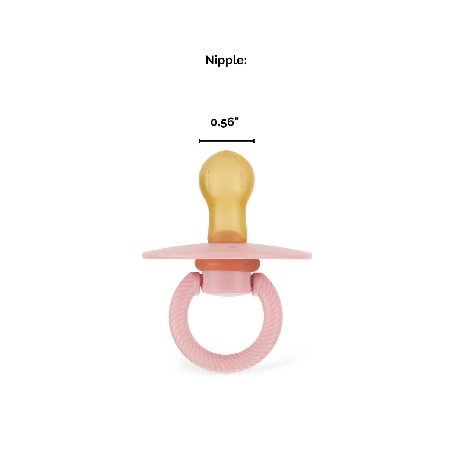 Itzy Ritzy Chupetes de goma natural; para edades de 0 a 6 meses, flor y palisandro