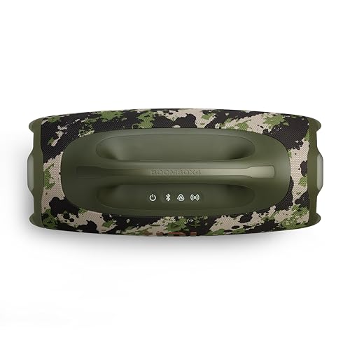 JBL Boombox 4 Bocina Portátil Bluetooth con Sonido Pro (AI Sound Boost), Resistente al Agua y Polvo IP68, hasta 34 Horas de reproducción, Auracast - Squad