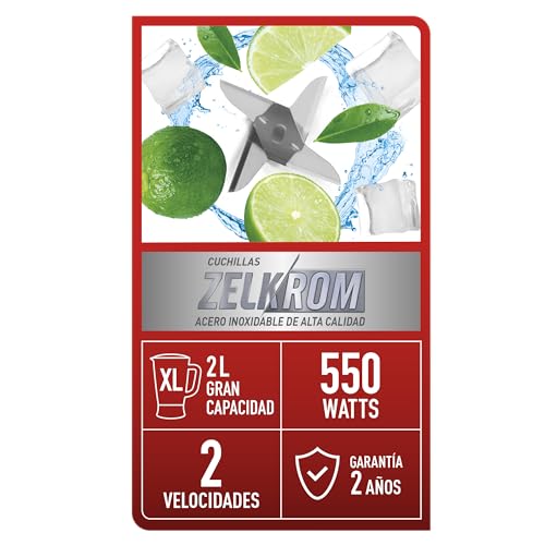 Licuadora T-fal Optimix 2 Velocidades, Blanca,Vaso Plastico 2L, 4 Cuchillas Zelkrom, LN2771MX