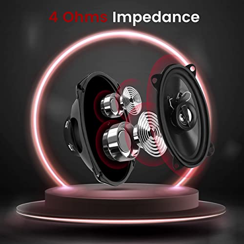 LANZAR MX462 MAX Series 4-Inch x 6-Inch 240-Watt 2-Way Coaxial Speakers (Pair)