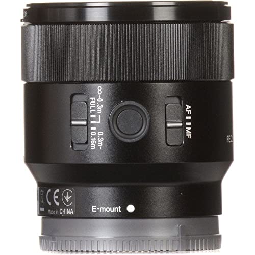 Sony Lente Macro Fijo 50mm F2.8 Montura E Full Frame - FE con Estabilizador Steady Shot óptico (OSS) SEL50M28