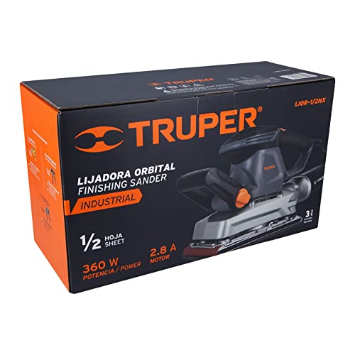 Lijadora Orbital Truper LIOR-1/2NX 360W Industrial 1/2 Hoja