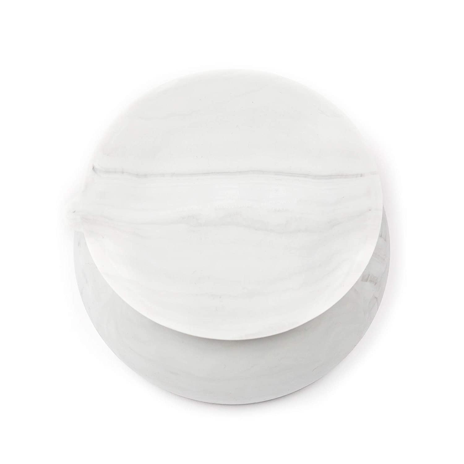 Bella Tunno Wonder Bowl - Cuenco de succión de silicona para niños pequeños y bebés, apto para microondas y lavavajillas, silicona de grado alimenticio, sin BPA, mármol