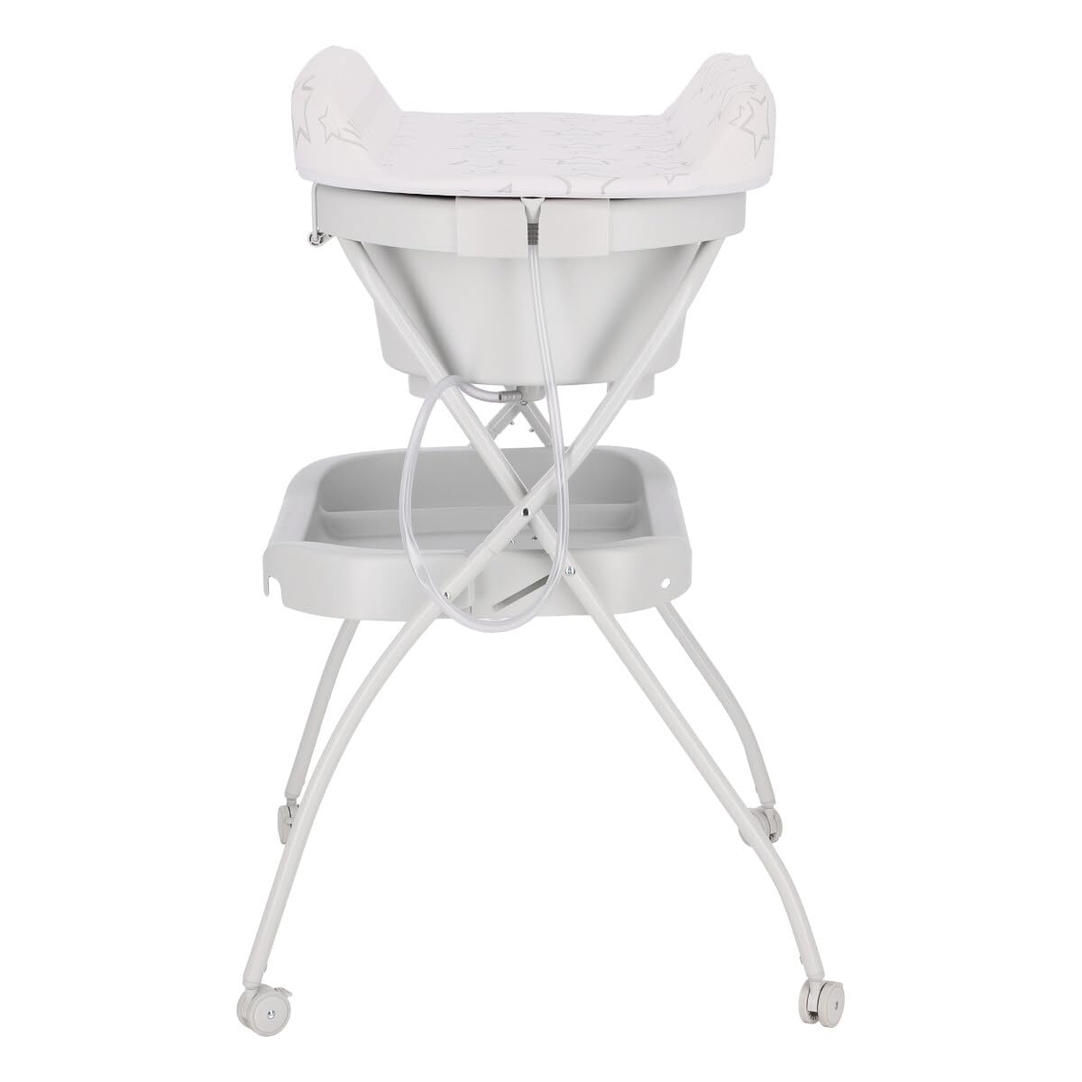 Bañera Nuzu Bebe Ergonómica Compacta con Cambiador y Sistema Antimoho