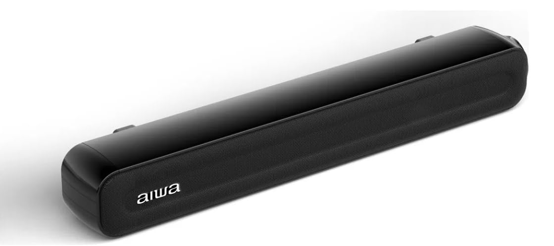 Barra de Sonido Aiwa AWSBH15 Negro 2.0Ch 300W con Bluetooth y Conectividad Versátil para TV