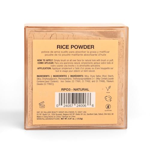Polvo Suelto Fijador Palladio Natural Aspecto Suave y Fresco