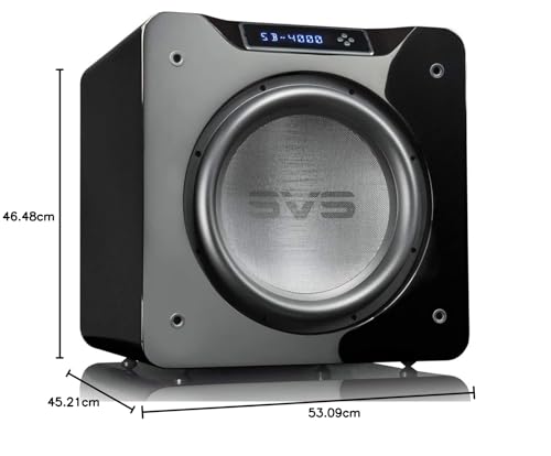 SVS SB-4000 Subwoofer de Caja sellada de 13.5 Pulgadas (Piano Negro Brillante)