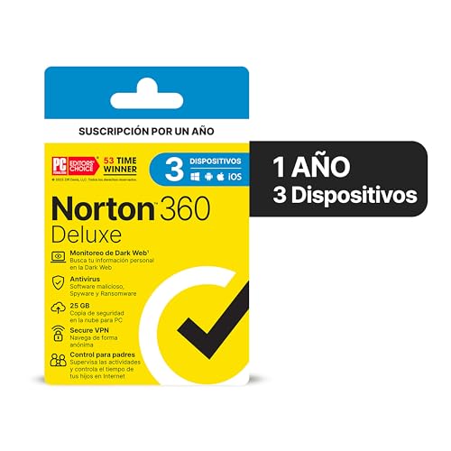 Antivirus Norton 360 Deluxe 25gb 3 Dispositivos 1 Año