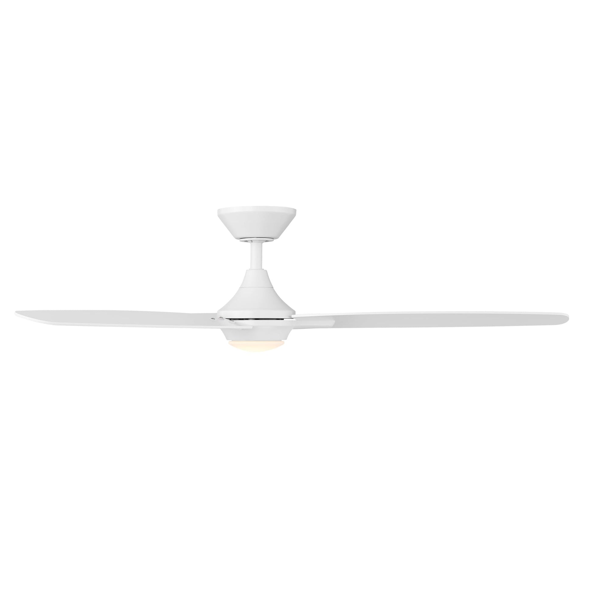 Ventilador de Techo Inteligente WAC Smart Fans Blanco Mate con Kit de Luz LED 3000 K y Control Remoto para Interiores y Exteriores