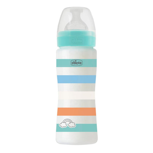 Chicco Biberón Anticólico Well Being 330 ml Verde