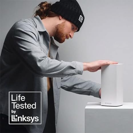 Linksys MX8400 Velop Mesh WiFi 6 Sistema: AX4200, Red inalámbrica de Tres Bandas para Cobertura Completa del hogar, Puertos Gigabit Ethernet (Blanco, 2 Unidades)