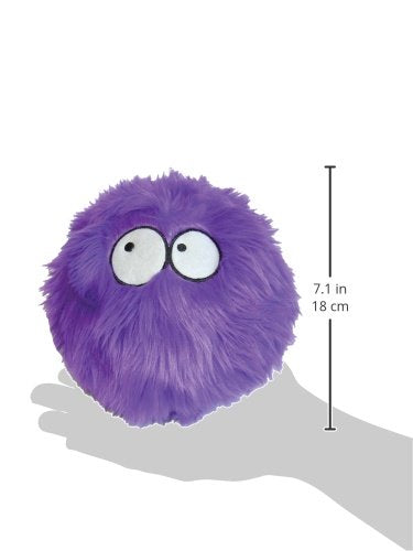 goDog Furballz Squeaky Pelota de Peluche para Perro, Tecnología Chew Guard - Morado, L