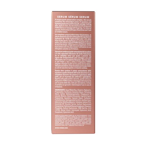 FOREO SUPERCHARGED SERUM SERUM SERUM 2.0 - Microcurrent Conductive Gel - Hyaluronic Acid & Squalane - Rejuvenating & Hydration - Vegan & Cruelty-free - All Skin Types - 1 fl.oz