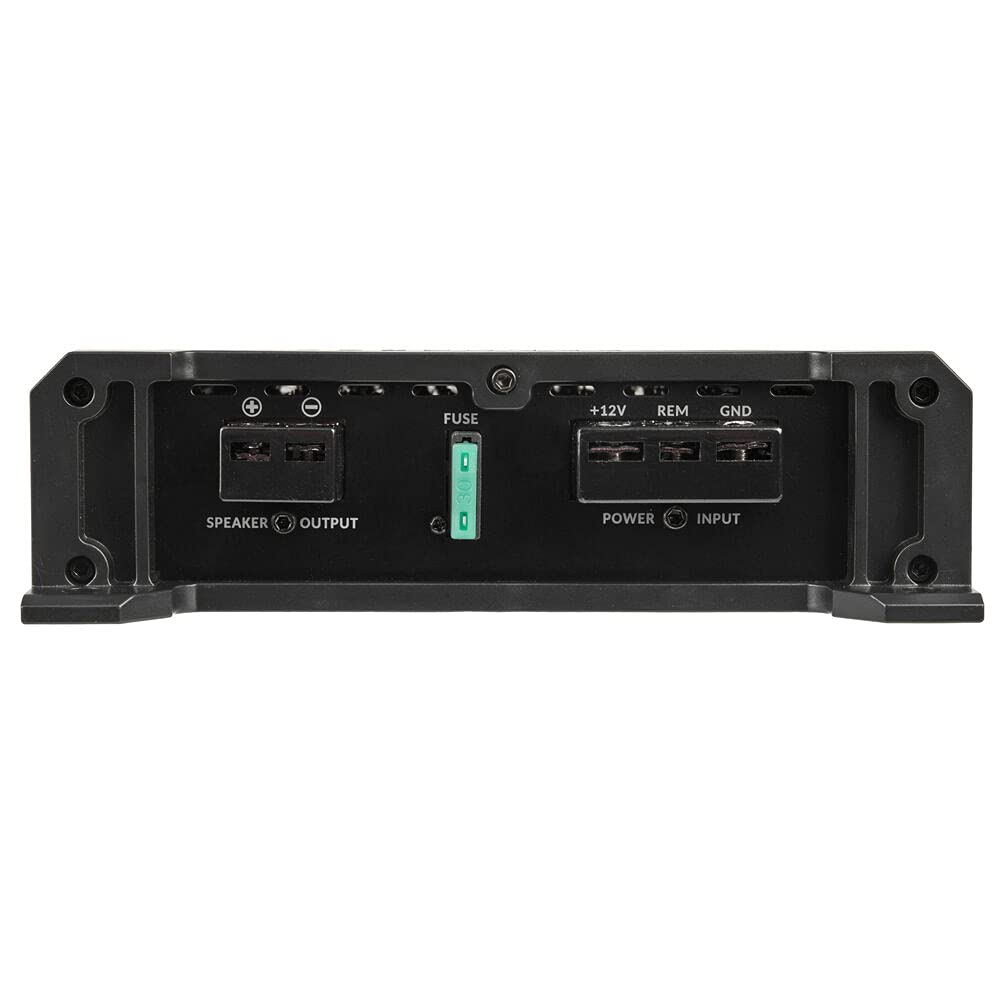Belva BXA15001 1500W Peak BX-Series 2 ohmios estable clase A/B monobloque amplificador de audio para automóvil con control remoto de nivel de subwoofer