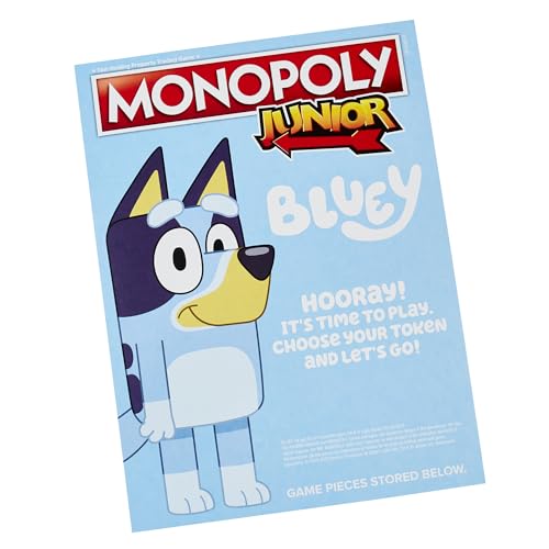 Juego de Mesa Monopoly Hasbro Gaming Junior Bluey Edition Azul Exclusivo para Niñas y Niños