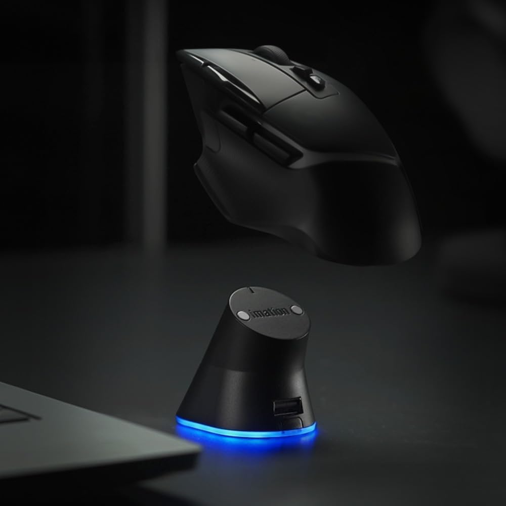Base de carga RGB para mouse Logitech G PRO X Superlight DEX/2/1, G502, G502 X Plus, G502 X Lightspeed, G703, G703 Hero, G903, G PRO Wireless - Sistema de carga Powerplay para ratones de computadora