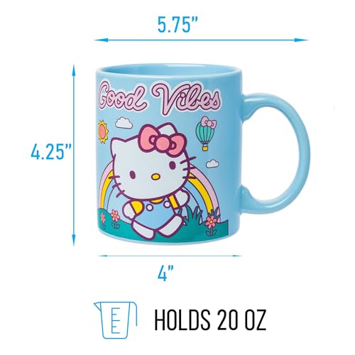 Taza de Cerámica Silver Buffalo Hello Kitty Good Vibes 20 Onzas