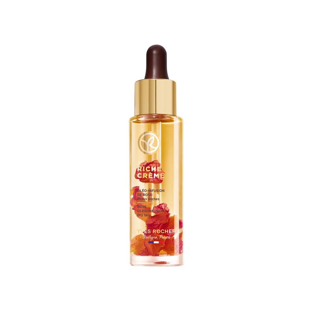 Yves Rocher Sérum Facial Riche Creme - Con Aceite de 1000 Rosas - Nutre, Regenera y Reduce Arrugas - Piel Suave y Luminosa - 30 Ml