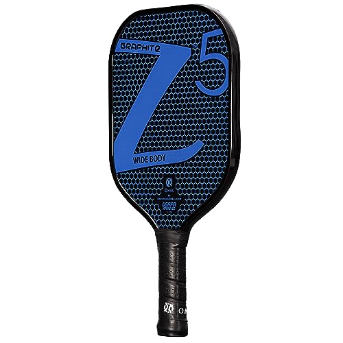 Paleta de Pickleball Onix Graphite Z5 Azul con Cara de Fibra de Carbono y Agarre Cómodo