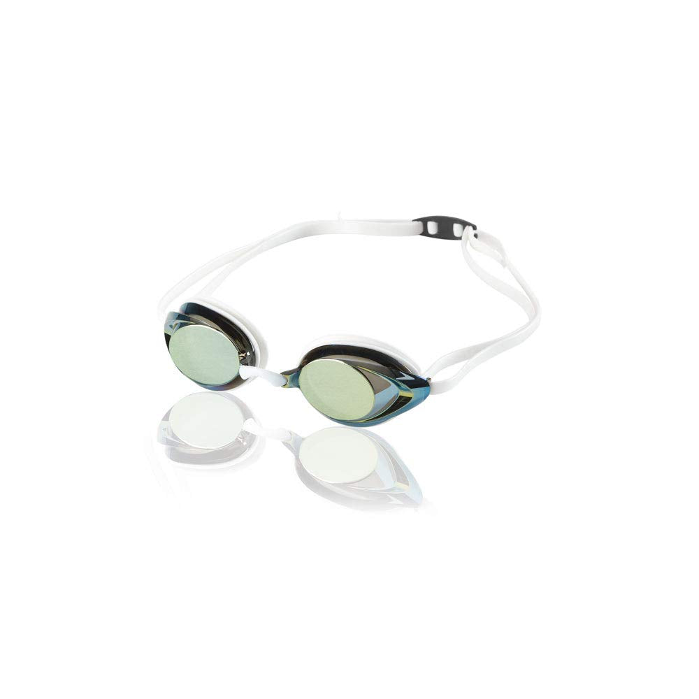 Anteojos De Natación Speedo Vanquisher 2.0 Espejo Dorado Blanco Unisex Adulto Talla Única