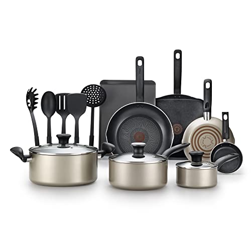Batería de Cocina T-fal Champán con Antiadherente Proglide de 16 Piezas Culinaire