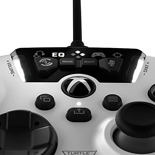 Control Alámbrico Turtle Beach Recon Blanco con Botones Asignables y Mejoras de Audio para Xbox Series X/S, Xbox One y Windows 10