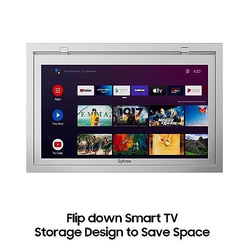 Smart TV SYLVOX Plateado Giratorio 360° para Cocina y RV