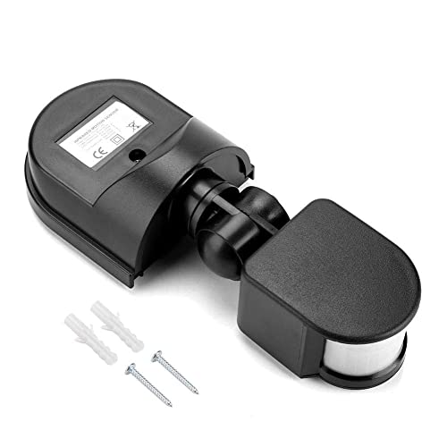 FTVOGUE 110V-240V Ajustable,Ferreter¨ªa para Puertas de Garaje Sensores Cuerpo PIR Sensor de Movimiento Sensor de Infrarrojos Sensor de Movimiento Interruptor de luz Interruptor de luz Bombilla(02)