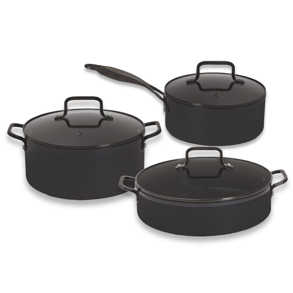 JADE BLACK Batería de Cocina 20 Piezas, Recubrimiento de Polvo de Jade Negro, Base Full Induction, Incluye Sartenes, Ollas y Utensilios